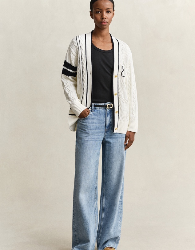 Gant - Gant Varsity Cable Cardigan