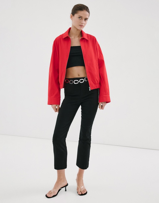 M.N.G - Bomber Jacket with Shirt Collar
