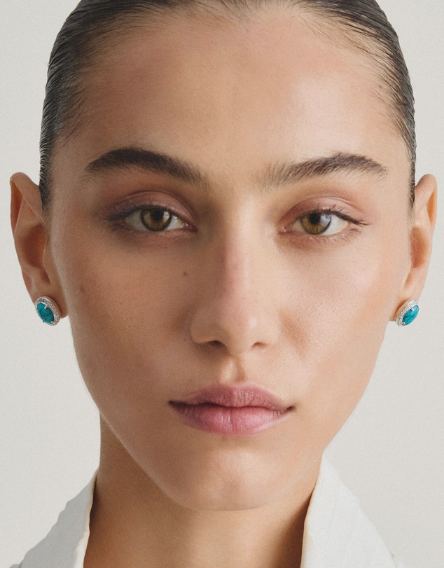 THOMAS SABO - THOMAS SABO Ear studs with imitation turquoise and zirconia
