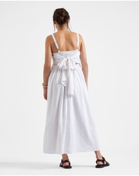 Ripe Maternity - Simone Tie Back Linen Dress