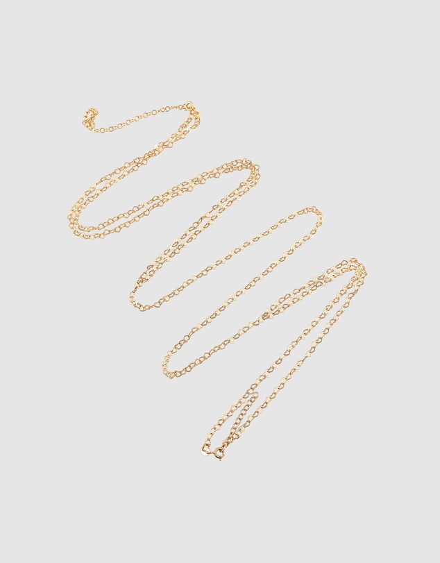 Elli Jewelry - Heart Link Body Chain in Gold-Plated 925 Silver