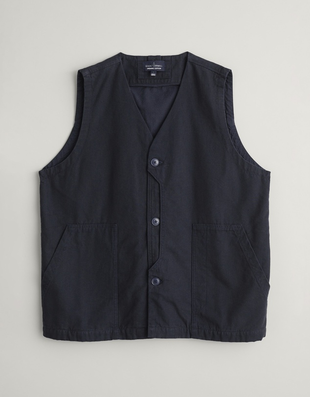 Seasalt - Seasalt Cornwall Navy Metern Waistcoat