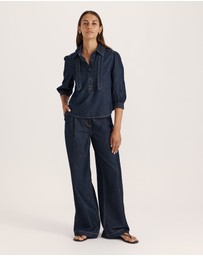 SABA - Bridie Puff Sleeve Denim Shirt