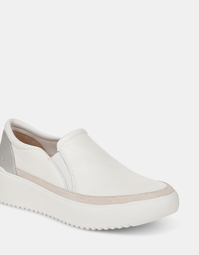 Vionic - Kearny Platform Slip-On Casual Sneaker - White Leather