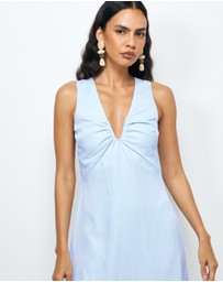 AERE - Soma U-Neckline Midi Dress