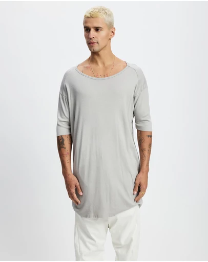 Surrounded By Ghosts - The Muscovite Relaxed Cotton Rib Long Tail T-Shirt