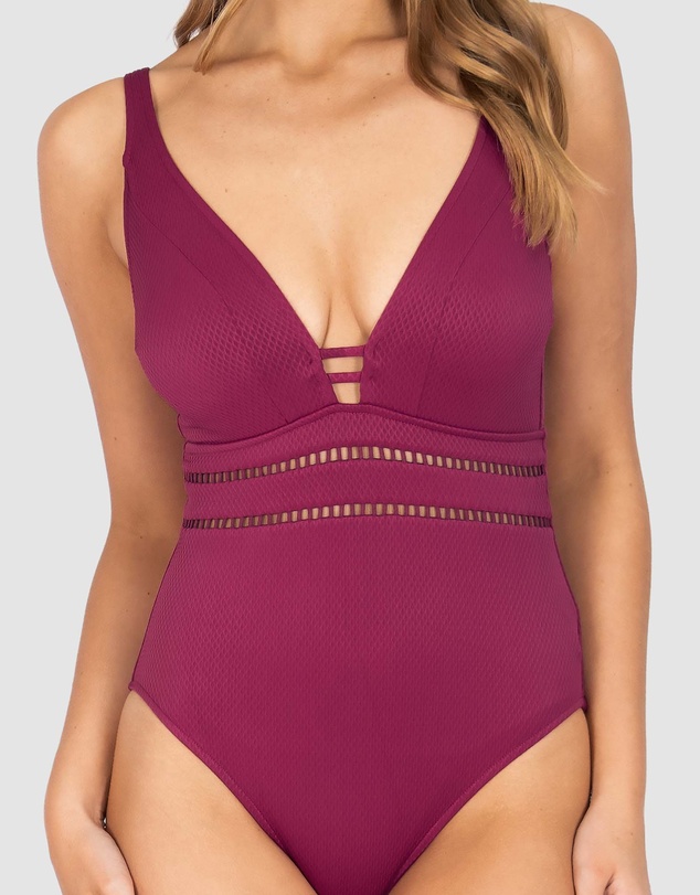 Baku Swimwear - Rococco C/DD Cup Plunge One Piece Swimsuit