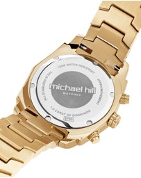 Michael Hill - Men's Solar Chronograph Watch with 0.50 Carat TW of Diamonds in Gold Tone Stainless Steel