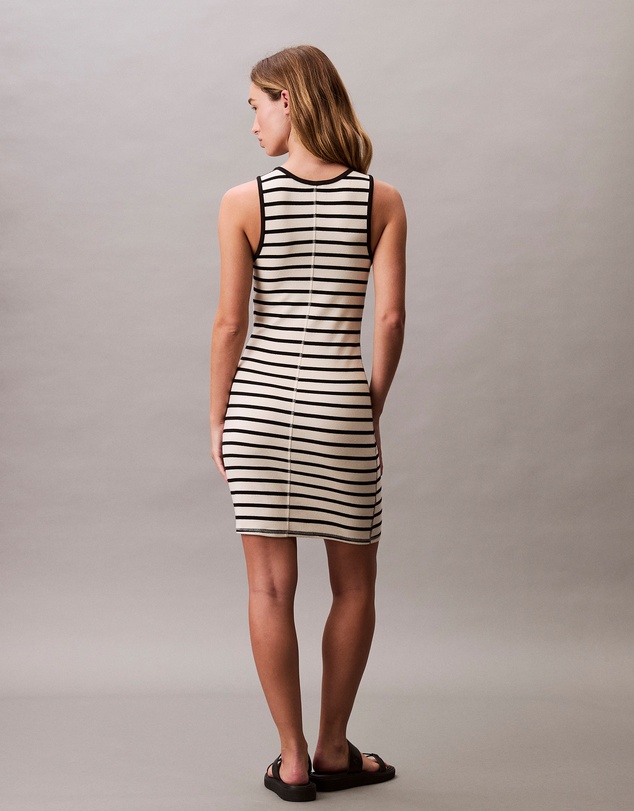 Calvin Klein Jeans - Stripe Cotton Rib Sleeveless Dress