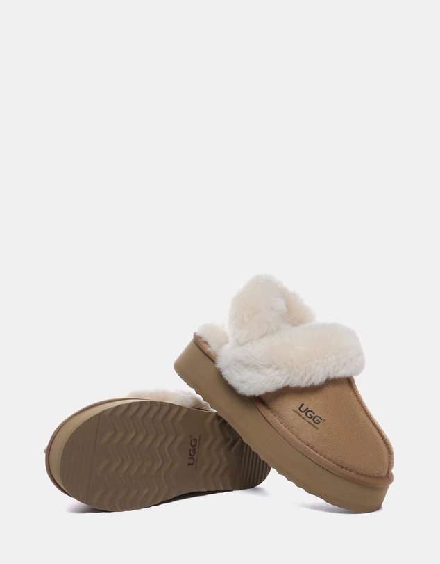 EVERAU - Australian Shepherd Ugg Musa Platform Cow Suede Upper House Shoes