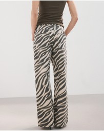 M.N.G - Zebra-Print Straight-Fit Jeans
