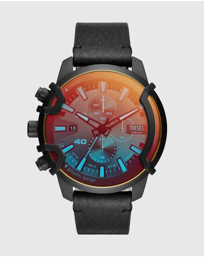 Diesel - Griffed Black Chronograph Watch
