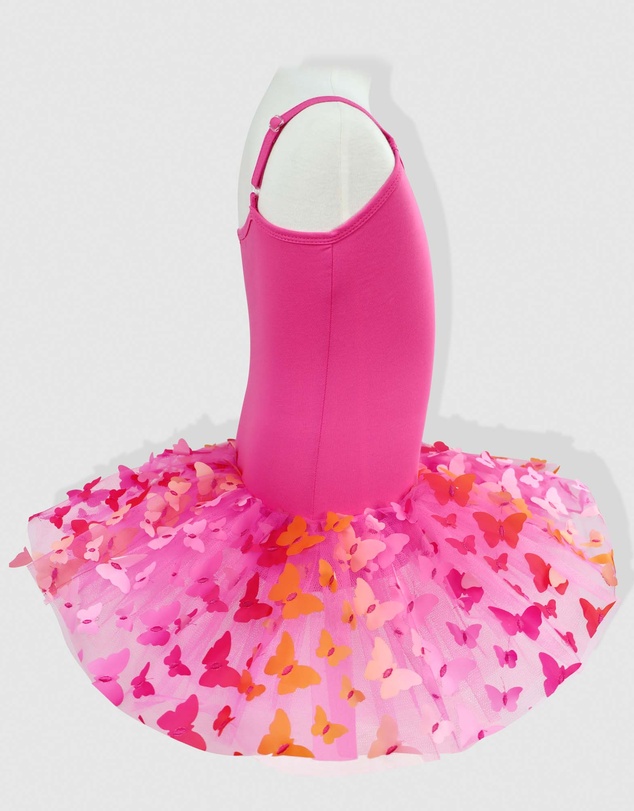 Pink Poppy - Butterfly Hot Pink & Gold Multi-layered Tutu