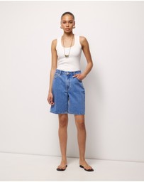 AERE - Longline Denim Shorts