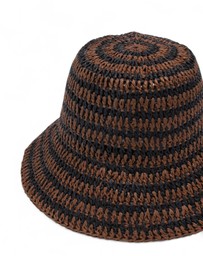 Morgan & Taylor - Delphine Crochet Bucket Hat in Brown