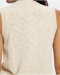 White By FTL - Kyra Button Tank