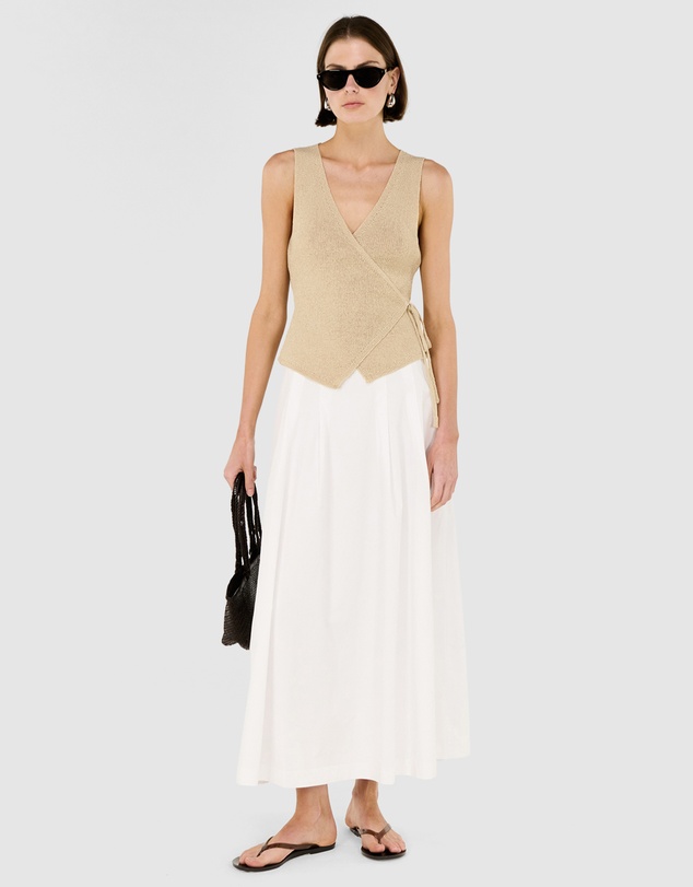 Staple the Label - Marnie Knit Wrap Top