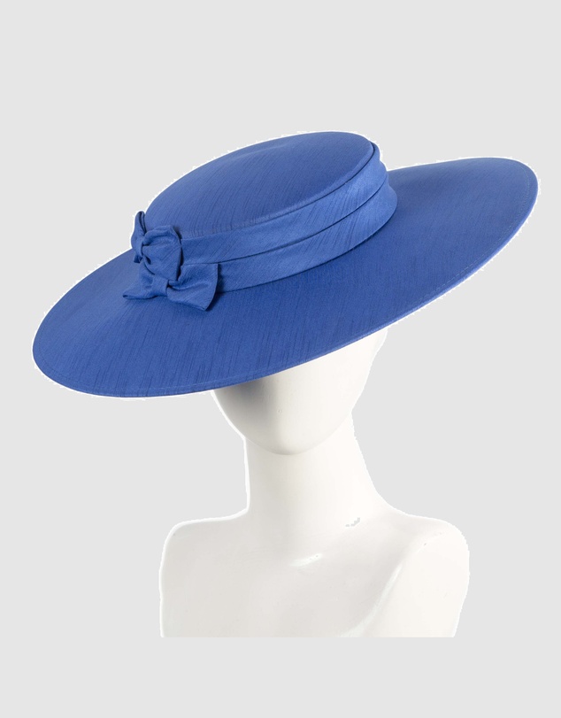 Max Alexander - Royal Blue Wide Brim Boater Hat