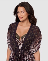 Miraclesuit Swimwear  - Let's Be Fronds Sheer Beach Cover Up Kimono