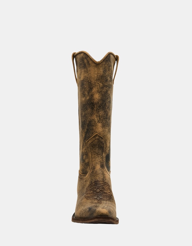 Steve Madden - Albany Brown Distressed Boots