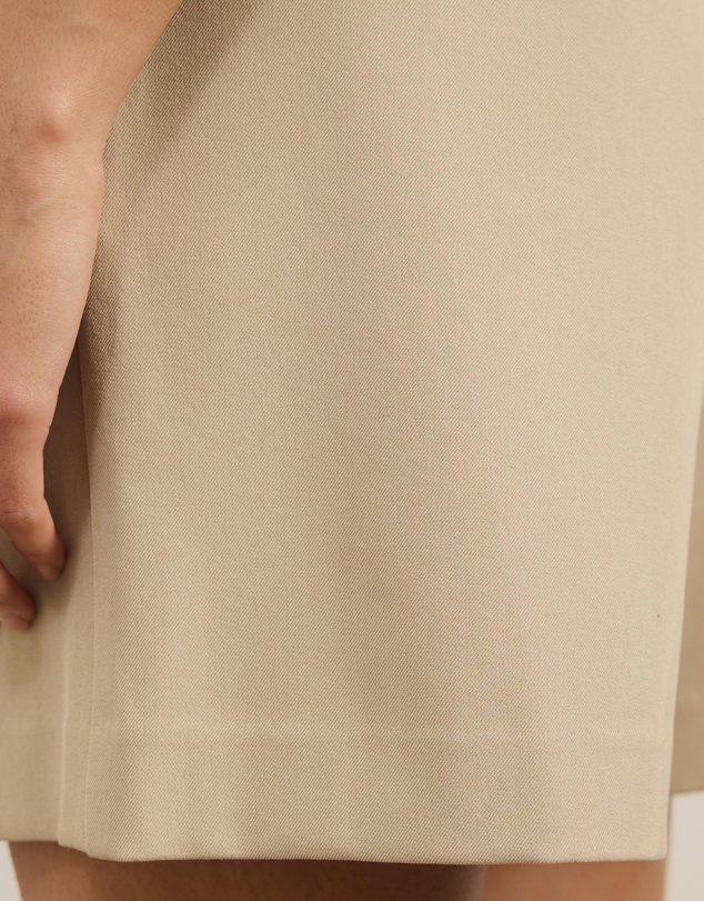 Atmos&Here - Clara Pleated Tailored Long-Line Shorts