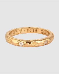 Haze & Glory - ICONIC EXCLUSIVE - Ring Reach For The Stars 925 Sterling Silver Gold-Plated