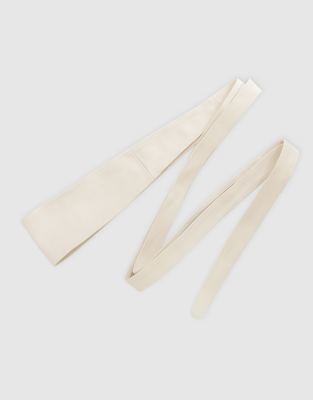 Belle & Bloom - Odyssey Soft Wrap Leather Belt - Cream