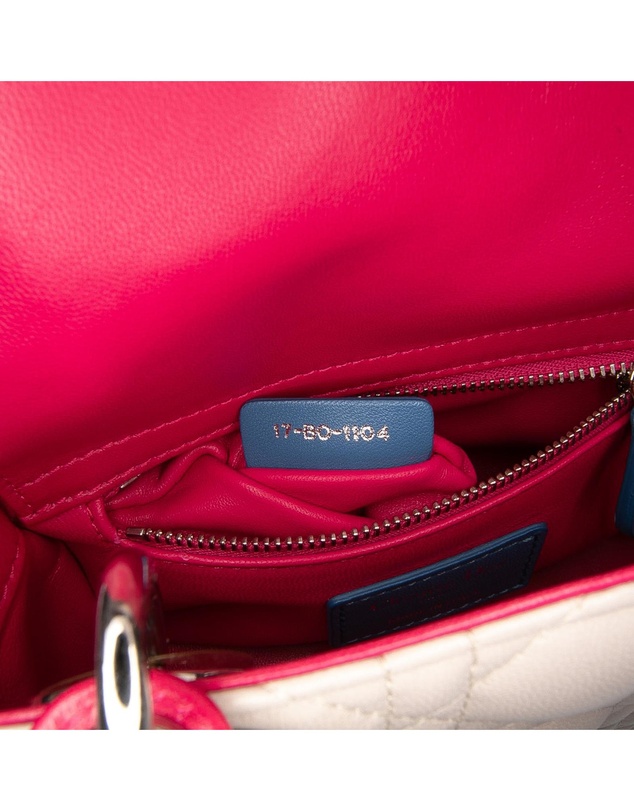 Pre-Loved by Azura Reborn - Pre-Loved Mini Tricolor Lambskin Cannage Lady Dior