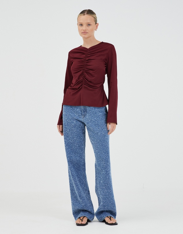 Third Form - Allure Gathered Long Sleeve Top
