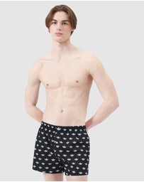 adidas Originals - 2 Pack Comfort Core Cotton Icon Woven Boxer Underwear