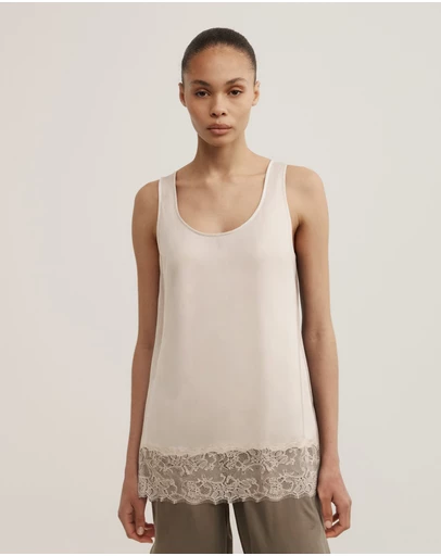 Witchery - Lace Hem Tank Top