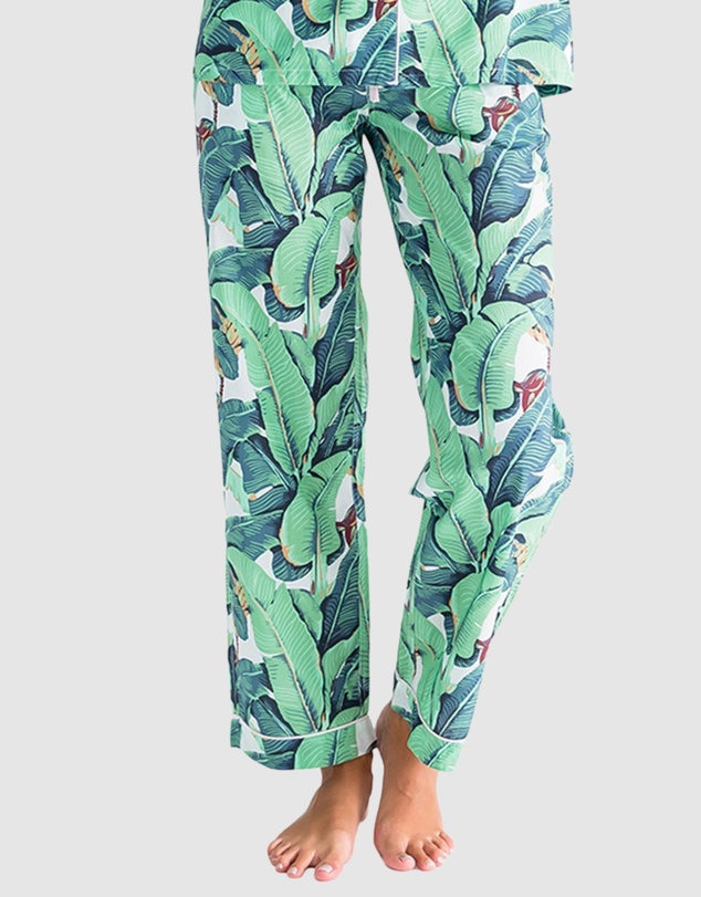 Sant And Abel - Women's Martinique® Green Banana Leaf PJ Pants