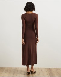 Atmos&Here - Dani Long Sleeve Mesh Midi Dress