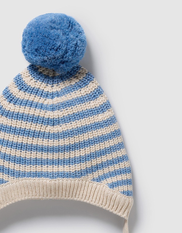 Wilson & Frenchy - Organic Knitted Stripe Bonnet - Babies