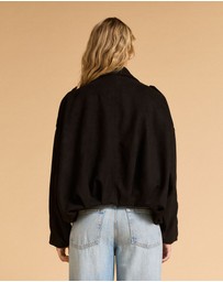 MVN - Faux Suede Bomber Jacket