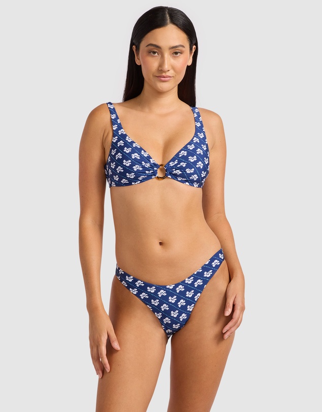 Seafolly - Batik Bloom Multifit Ring Front Tank Bikini Top