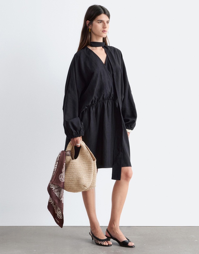 & Other Stories - Scarf-Detail Wrap Mini Dress