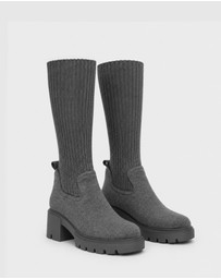 Belle & Bloom - Tokyo Lights Rib Sock Boot