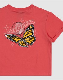 Santa Cruz - Winged Moon Strip Centre Short Sleeve Tee - Teens