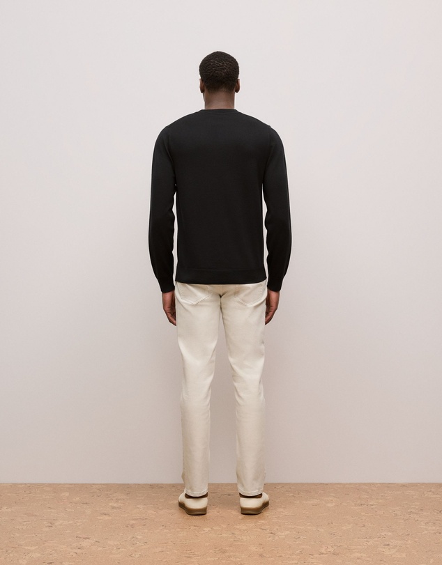 Trenery - Merino Classic Crew in Black