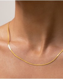 SAINT VALENTINE - Sphinx 2mm Snake Chain Necklace - Gold