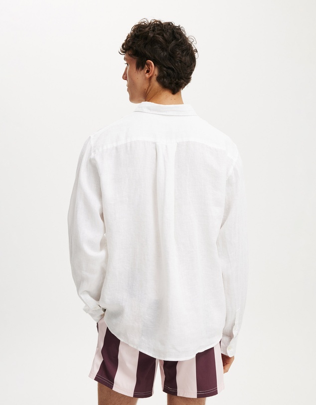 Cotton On - Relaxed Linen Long Sleeve Shirt