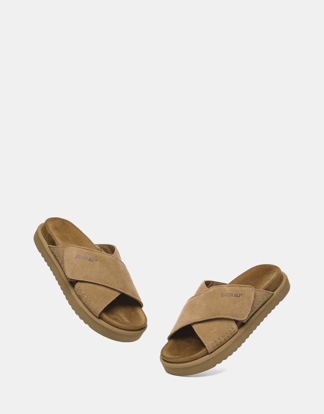 EVERAU - EverAU Ugg Lilac Cow Suede Upper Sandals