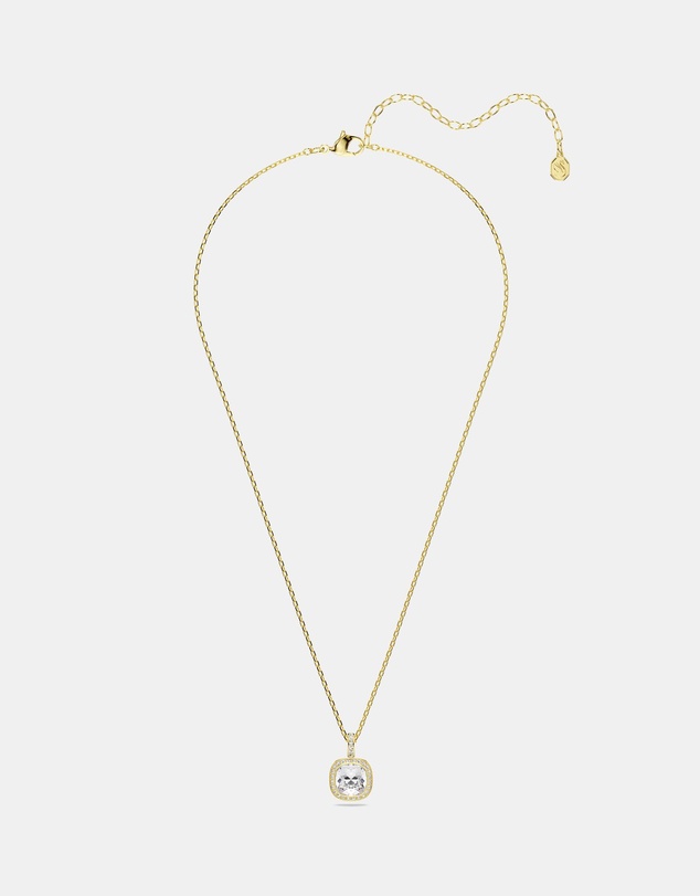 Swarovski - Una Angelic Pendant, Cushion Cut, White, 18K Gold Finish