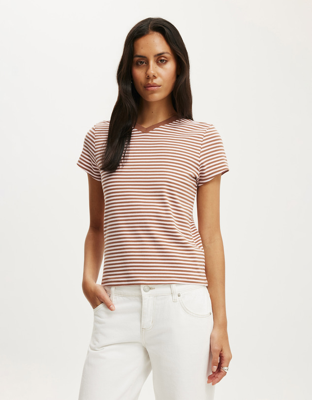 Cotton On - 90S Baby V Neck Tee