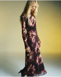 M.N.G - Tie-Dye Ruched Dress