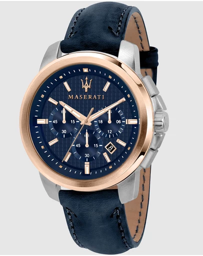 Maserati - Maserati Successo Navy Blue Chronograph