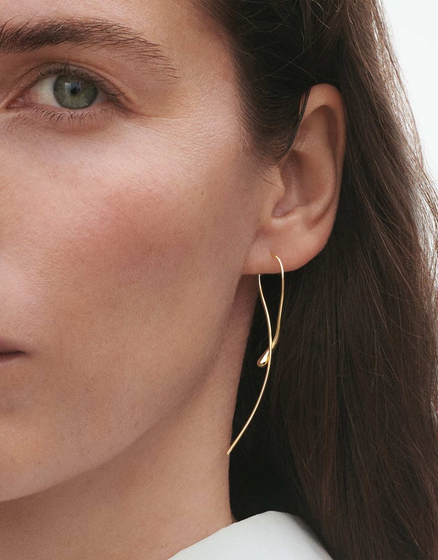 Georg Jensen - Mercy Long Earrings Gold