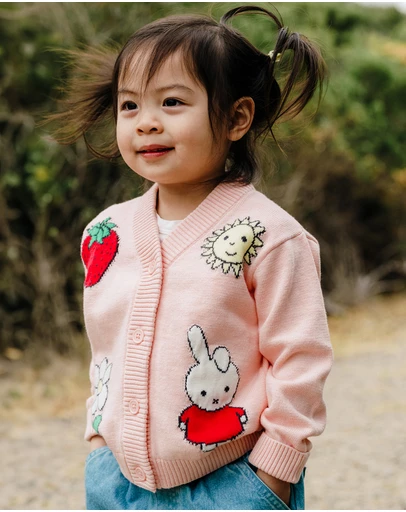 Kynd Baby - Miffy Knit Cardigan in Soft Pink