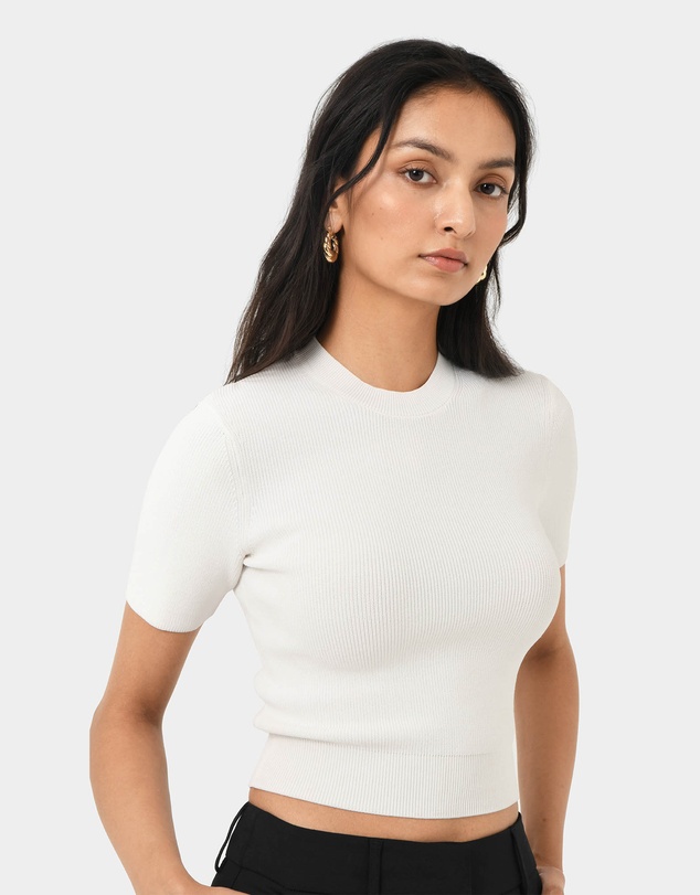 Forcast - Murphy Crop Knit Top